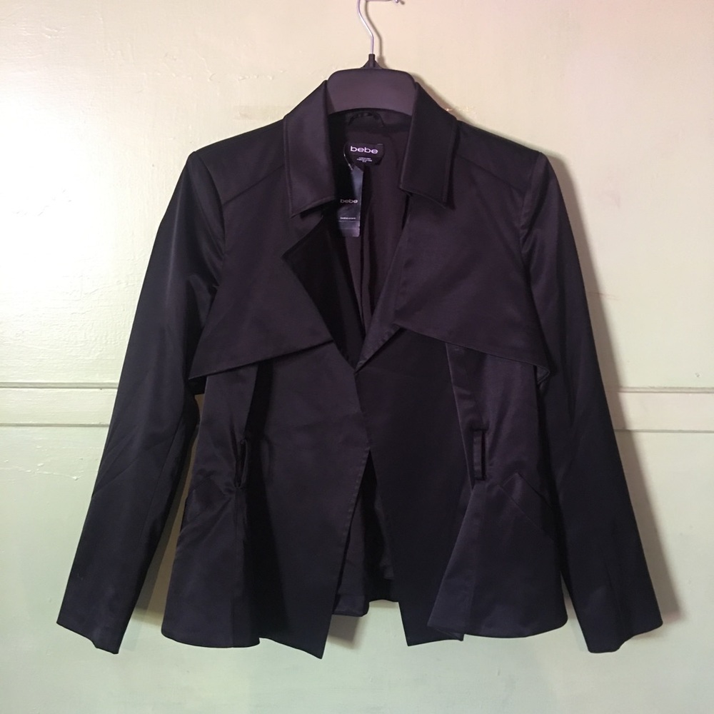 Bebe Satin Pleated Jacket